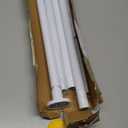 White Shower Curtain Rod 31 to 80 Inch,1 Inch Diameter Adjustable Spring Tension Stainless Steel Telescoping Rod,Easy Install,No Rust