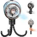 Ausic Stroller Fan with Mist, 100ml Misting Portable Fan for Stroller, Safe Baby Fans with Detachable Tripod, Baby Essentials, Clip on Fans for Crib, Treadmill, Car Seat, Outdoor, Beach, Golf Cart