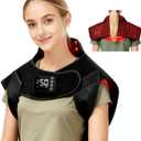 Red Light Therapy for Neck Shoulder,Rechargeable Infrared Light Therapy Device for Body with Massage and Timer,Wearable 660nm&850nm Red Light Therapy Wrap Pads for Body at Home150 Lights