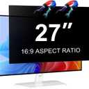 27 Inch Computer Privacy Screen for 16:9 Aspect Ratio Widescreen Monitor, Eye Protection Anti Glare Blue Light Computer Monitor Privacy Filter, Removable Anti-Scratch 27in Protector Film