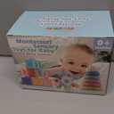 Baby Sensory Teething Toys Set, Montessori Baby Toys 6-12 Months, Incl Newborn Rattle Teether & Baby Blocks & Soft Stacking Rings, Ideal Babies Boy Girl Gifts, Infant Toys 0-3-6-9-12-18 Month