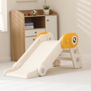 Kids Folding Slide is Suitable for 1-3 Year Old Children in Indoor and Outdoor playgrounds. Easy to Assemble Independent Slide ClimbersWhite