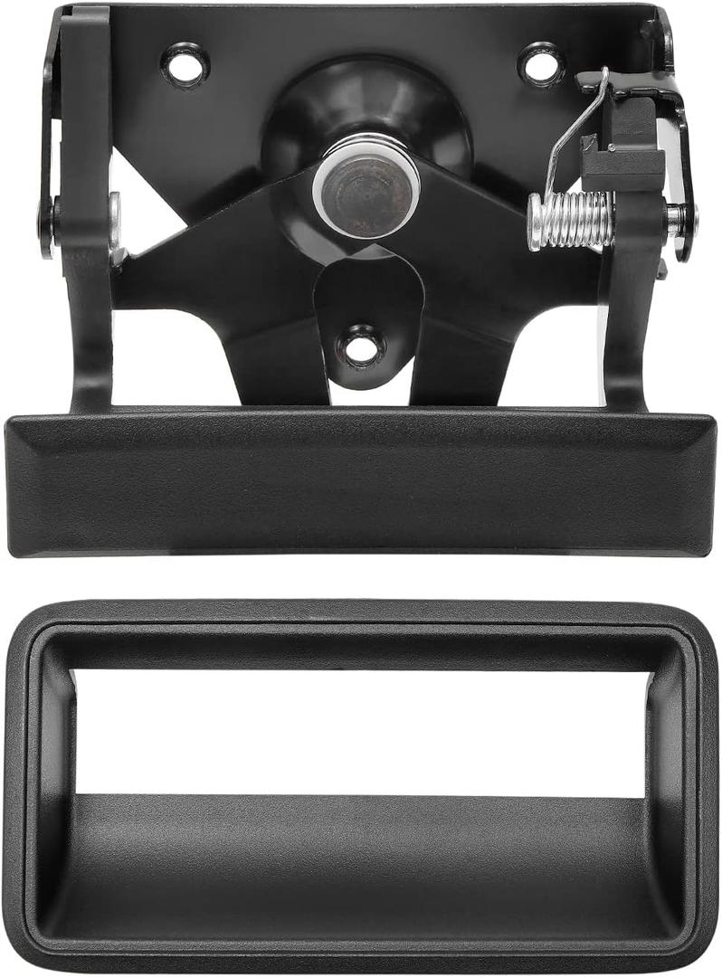 Tailgate Handle Set, Compatible with 1988-2002 Chevy C1500 C2500 C3500 K1500 K2500 K3500, GMC C/K 1500 2500 3500 Pickup Truck, Metal Latch, Rear Tail Gate Door Handle Replacement, Replace# 77077