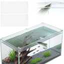 Colingmill 2 Pcs Aquarium Acrylic Fish Tank Lid Covers for 20/29/37 Gallon, 29 X12 in Glass Cuttable Canopy Top Net, Anti-Jump Net with Clips (Each 29 x 12 x 0.1in)