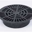 StormDrain 3" Outdoor Round Drain Grate Cover - Fits 3" Sewer and Drain Pipe and Fittings, Triple Wall Pipe and Corrugated Landscape Pipe - Superior Strength and Durability, Black