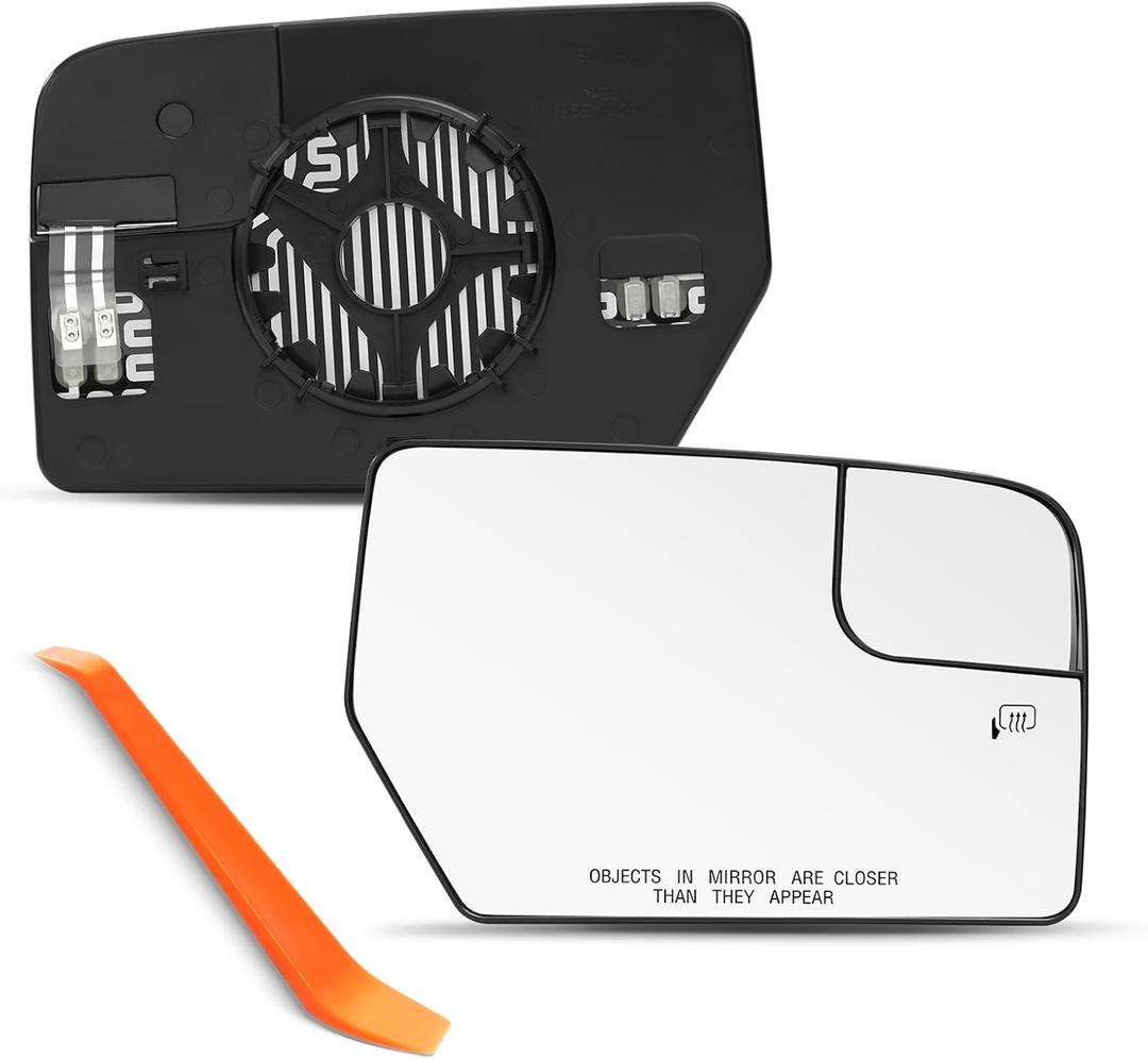 Passenger Side Mirror Compatible with 2012 2013 2014 2015 2016 2017 Ford Expedition, 2012-2014 Lincoln Navigator - Right Side Mirrors Replacement Glass with backing plate, Power Heated