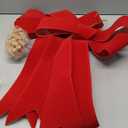 Aneco 2 Pack 14.5 x 24 inches Red Christmas Bows Christmas Wreaths Bows Xmas Plastic Bows for Christmas Tree, Garland and Outdoor Decoration