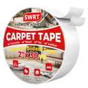 SWRT Carpet Tape Double Sided, 2 Inch x 30 Yards  Carpet Adhesive for Hardwood Floors, Heavy Duty Anti Slip Rug Grip Tape, Works as Rug Grippers, Residue Free, Wood Safe, Easy Removal for Tile