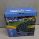 100 ft Expandable Garden Hose, 2025 New Retractable Water Hoses 100ft with 10 Function Spray Nozzle, Solid Brass Fittings, Extra Strength Fabric, Flexible Expanding Latex Core, Lightweight & No Kink