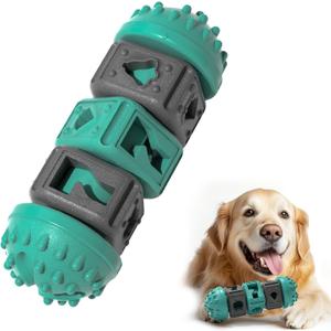 Gardner Pet Dog Chew Toys for Aggressive Chewers, Added Shredded Coconut Durable Nylon + TPR Interactive Dog Toys, Teething Toy for Medium/Large Breed, Bacon Flavor (Medium, Dog Puzzle)