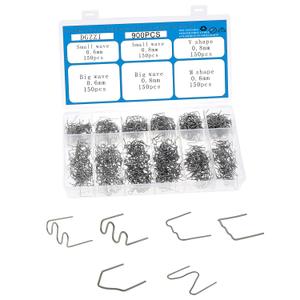 DGZZI 900PCS 6 Kinds Car Bumper Plastic Welding Machine Special Welding Nail Set Box Welding Staples for Bumpers Dashboard Light Socket Radiator Repair
