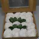 Ling's moment Flowers 16pcs White Blooming Peonies Artificial Flowers with Stem, Artificial Peony Flowers for DIY Wedding Decorations Centerpieces Bouquets Boutonnieres (Wht-pure White)