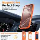 4 x Magnetic for iPhone 17 Pro Case, [Opaque Matte] [Full Camera Protection] Protective Case for iPhone 17 Pro - Orange
