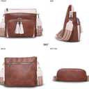 Crossbody Purse for Women, Soft Leather Shoulder Handbag Medium Size Bag with Adjustable Strap