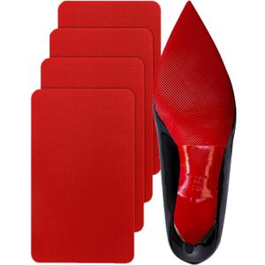 Red Bottom Shoe Sole Protector,Sole Guard - Non-Slip Shoe Pads | Compatible with Christian Louboutin Heels | Smooth Surface Traction | Scratch Prevention(6"x4" 2Pairs)