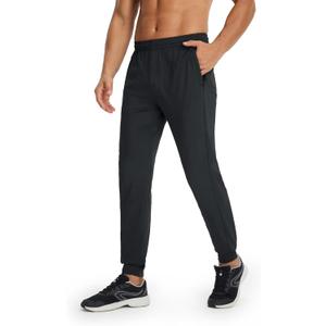 M MAELREG Mens Joggers with Zipper Pockets Athletic Sweatpants Traning Track Pants Mens Golf Joggers Running Workout