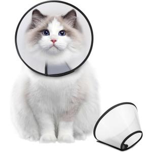 Supet Dog Cone Collar Adjustable After Surgery, Comfortable Pet Recovery Collar & Cone for Large Medium Small Dogs, Elizabethan Dog Neck Collar Plastic Practical (XS(Neck: 9.5~11.5"), White)