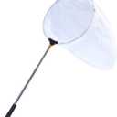 Telescopic Butterfly Net, Stainless Steel Extendable Fishing, 15 in - 70 in Insect Toy Nets for Kids and Family (Silver)