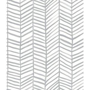 RoomMates Cat Coquillette Herringbone Peel and Stick Wallpaper Gray: Removable Vinyl, Self-Adhesive, 28 Sq Ft Coverage