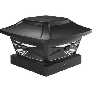 Davinci Lighting Renaissance Solar Outdoor Post Cap Lights - Includes Bases for 4x4 5x5 6x6 Posts - Bright LED Light - Slate Black (Pack of 1)