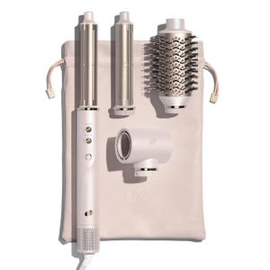 T3 Aire 360 Multi-Styler & Blowout System, Rapid Drying Hair Dryer, Ceramic Curling Attachments, Oval Brush & Drying Concentrator | Blowouts & Long-Lasting Curls (Satin Blush/Gold)