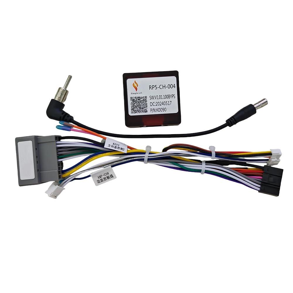 16pin Car Stereo Radio Power Retrofit Wiring Harness Adatper fits for Chrysler 300C Dodge Jeep Compass Patriot Commander Grand Cherokee Wrangle