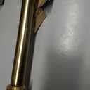 Heavy Duty Curtain Rods, 1 1/8 Inch Diameter Single Curtain Rod 36-72Inch(3-6ft) Extendable Length with End Caps Adjustable Modern Brackets-Warm Gold