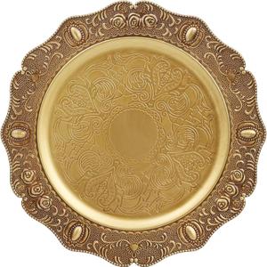 Spsyrine Gold Charger plates, 13 Inch Set of 6 Chargers for dinner plates, Serve ware Plate for Wedding Bulk, Parties, Christmas, Holiday Table Setting, F8G (Gold A8)