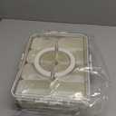 Divided Serving Tray with Lid and Handle - 9 Compartment Snack Box Container Portable Storage Organizer Container for Fruit, Candy, Veggie, Nuts, Spices& Snacks, Perfect for Party, Travel& Picnic