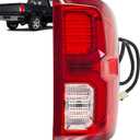 Right Passenger Side LED Tail Light Replacement for Chevy Silverado 1500 High Country LTZ 2016-2018 Rear Right Lamp Assembly Passenger Side Tail Light With Bulbs, 84288719 GM2801294, red