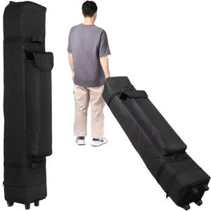 900D 10x10 Pop up Canopy Tent Roller Bag with Handle, Heavy Duty 10x10 Canopy Bag with Wheels, Universal Wheeled Canopy Tent Storage Bag Replacement, Waterproof and Wear-Resistant