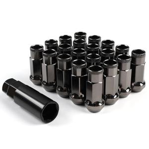 M12 x P1.5
 Open End Lug Wheel Nut Set – 20 PCS Tapered Acorn Seat Wheel Nuts with Socket Key, Compatible with Nissan, Koleao, Suzuki, Subaru, Jaguarr (Titanium  M12 x P1.5 )