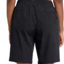 MAGCOMSEN Women's Hiking Shorts Lightweight Quick Dry 8" Golf Shorts Water Resistant with 3 Zipper Pockets (L)
