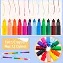 24 Stackable Crayons, Buildable DIY Crayons for Classroom & Office, Rainbow Colors