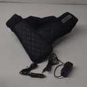 Blue Elf Shiatsu Electric Neck Back Massager Pillow 3D Kneading with Heat for Shoulder, Lower Back, Foot, Leg Muscles Pain Relief Relax in Car Office and Home (Black)