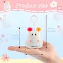 3 x Cute Hippo Keychain - Durable & Lightweight Animal Keyring, Versatile Accessory for Keys, Bags, and Backpacks, Fun Decorative Toy, Ideal Gift for Kids, Adults, and Hippo Enthusiasts