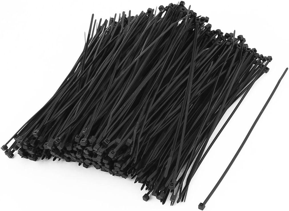 uxcell Nylon Strip Zip Wire Cable Tie Fastener Off 2mmx150mm 500pcs (Black)