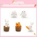 2 x CARFIB Cute Rabbit Car Dashboard Decoration Car Rearview Mirror Interior Accessories Home Desktop Decor Ognament Funny Gift for Women 2Sets