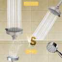 AISOSO Shower Head, 5 Modes High Pressure Shower Heads for Relaxed Shower Experience, 4.1 Inch Bathroom Fixed Showerhead Even at Low Water Pressure for Powerful Spray, Brushed Nickel