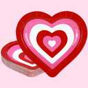 3 x FYSUIMU 50 Pcs Valentine's Day Paper Plates Disposable Plates Red Pink Heart Shaped 8.6 x 9.3 Inch Decorative Tableware Dessert Plate for Wedding Anniversary Party Tableware Supplies