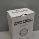 KEOUKE Rotary Cheese Grater Hand Crank Transparent - Shredder Slicer Grinder 3 Stainless Steel Blades, Stable Suction, Labor-Saving Handle, Safe Kitchen Tool for Cheese, Vegetable, Nuts, Chocolate (Grey Blue SP)