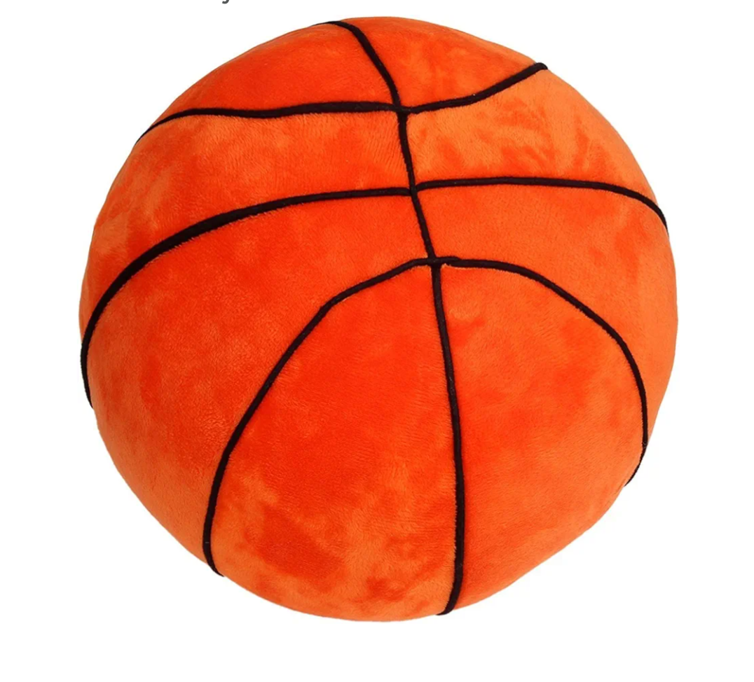 Tplay Basketball Plush Pillow for Boys: Soft Tear-Resistant 1000+ Throw Tested Stuffed Toy - Worry-Free Indoor Play Gifts,2 pack