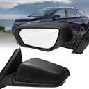 Left Driver Side Mirror Compatible With 2018-2023 Chevy Equinox With Heated Power Glass Manual Folding 5 Pins Textured Black #GM1320559