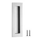Ravinte Sliding Closet Door Handles Flush Pulls Recessed Finger Pulls for Sliding Barn Door Sqaure Cabinet Handles Stainless Steel (Brushed Nickel, 150mm, 1 Pack)