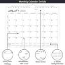 2025-2027 Wall Calendar – Use Now to Jun 2027, 8.5 x 11 In, 24-Month Calendar 2025-2027, Small Monthly Calendar 2026 Vertical, Ruled Blocks, Thick Paper, Holidays, To-Do ＆ Notes