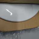 Mayfair Linden Slow Close Toilet Seat, Non Slip Heavy Duty Wood, Easy Install, Round, White