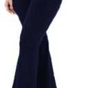 Plus-Size Casual Pants for Women high-Waisted Bell Bottoms Yoga (Blue, XXXL)