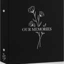 Lanpn Photo Album 4x6 1000 Pockets, Extra Large Big Capacity Linen OUR MEMORIES Hardcover Large Photo Book Photobook that Holds 1000 Vertical and horizontal Pictures Black