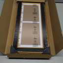 Suede 6x15 Picture Frame Display 2 Opening 5x7 Double Picture Frames Collage Wall Decor with Mat,Multi Photo Frame for Plexiglass,Wall Decor,1Pack,Black