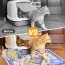 Glittme Cat Litter Mat with Non-Slip Bottom Litter Box Mat 33"X22" Litter Trapping Mat Easy to Clean Washable Cat Food Mat for Kitty, L